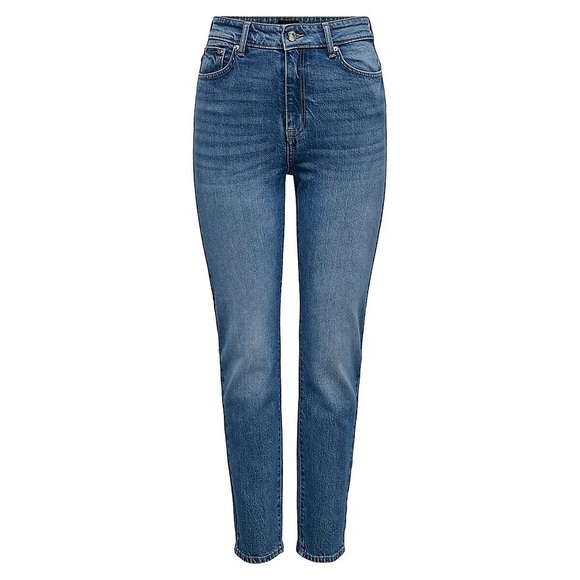 Only Emily High Waist Straight Fit Jeans Medium Blue Denim Size 25 - Picture 1 of 16